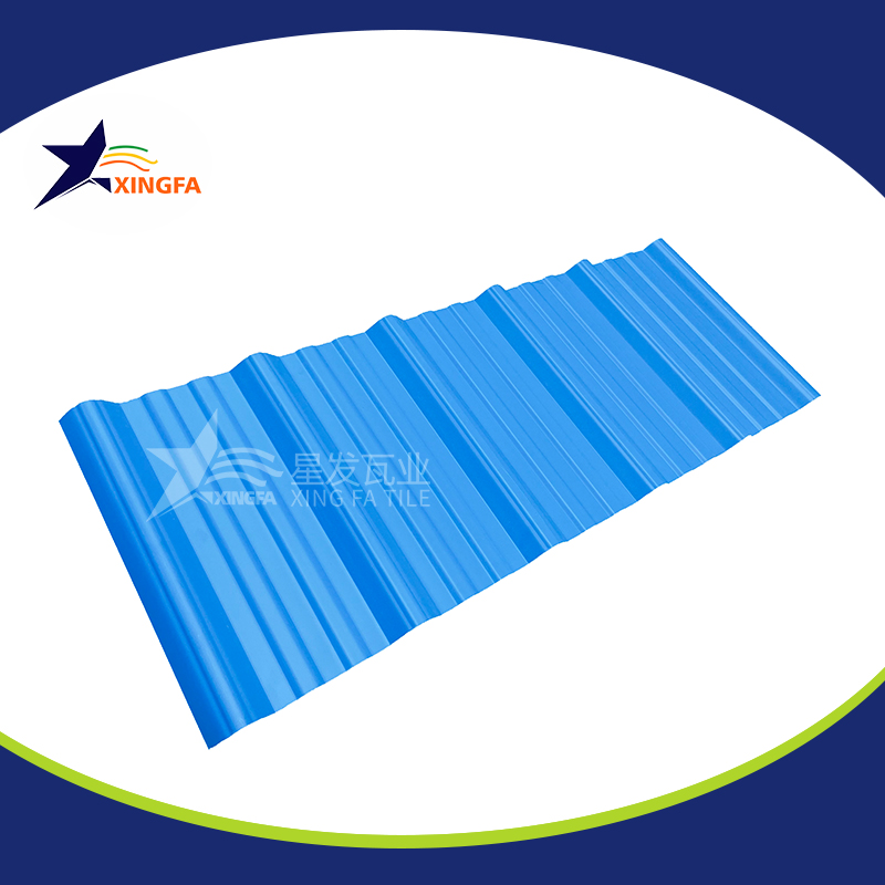 2.5mm加厚蓝色梯形pvc复合隔热瓦 适用于大型水产养殖业厂房房顶用 pvc材质塑料防火厂房瓦 PVC瓦郑州厂家出售